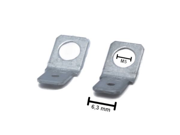 Adapter Flachstecker von M5 Schraubgewinde auf 6,3 mm (F250) FastOn AGM Bleigel